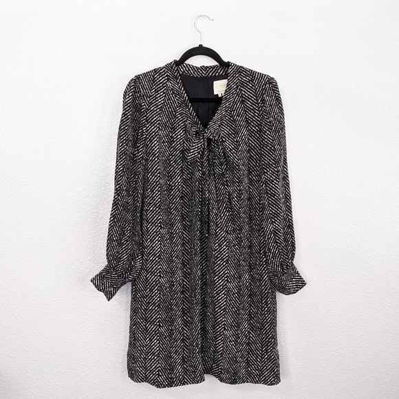 Kate Spade Black & White Front Tie Dress - Picture 1 of 11